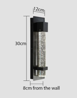 CrystalLux Buitenwandlamp - Moderne Waterdichte Wandverlichting met K9 Kristal & Anti-Roest Aluminium
