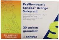 Sandoz Psylliumvezels granulen suikervrij (20 Sachets) - thumbnail