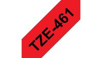 Labeltape Brother P-touch TZE-461 36mm zwart op rood - thumbnail