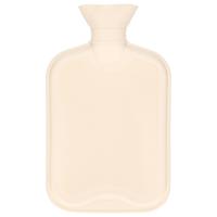 Warmwaterkruik - met rubberen hoes - creme wit - 2L - kruik   -