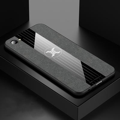 Voor OPPO a3 XINLI stiksels doek Textue schokbestendige TPU beschermhoes (grijs)