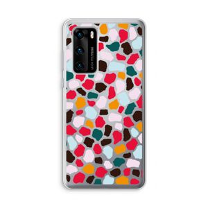Colored Giraffe: Huawei P40 Transparant Hoesje