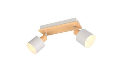 Trio Dubbele plafondlampShanti met houtlook - 862700276