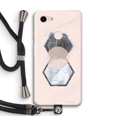 Creatieve toets: Pixel 3 XL Transparant Hoesje met koord
