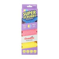CleanRite Super scrubby spons 3-delig all purpose
