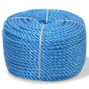 VidaXL Touw gedraaid 12 mm 100 m polypropyleen blauw