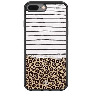iPhone 8 Plus/7 Plus glazen hardcase - Leopard lines