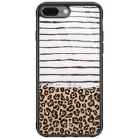 iPhone 8 Plus/7 Plus glazen hardcase - Leopard lines
