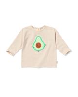 HEMA Newborn T-shirt avocado ecru (ecru)