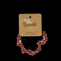 Steengoed Splitarmband jaspis rood 1 Stuks