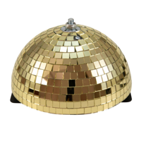 Eurolite Halve spiegelbol 20cm met motor goud