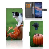 Nokia 5.4 | Telefoonhoesje | Met pasjeshouder | Kitten