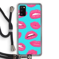 Bite my lip: Samsung Galaxy A41 Transparant Hoesje met koord