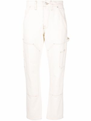 FRAME pantalon droit à poches multiples - Blanc