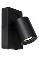 Lucide Nigel wandlamp 1x 5W zwart - thumbnail