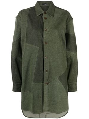 ETRO chemise à design à empiècements - Vert