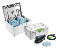Festool ets ec 150/3 eq-sys gr excenterschuurmachine + sys-stf d150 gr-set in systainer - 578265
