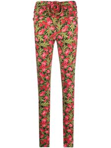 Magda Butrym pantalon skinny à fleurs - Vert