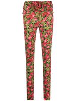 Magda Butrym pantalon skinny à fleurs - Vert