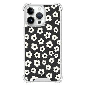 iPhone 14 Pro Max shockproof hoesje - Retro bloempjes