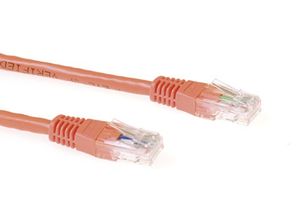 ACT Oranje 0,5 meter U/UTP CAT6A patchkabels met RJ45 connectoren