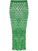 Cult Gaia jupe crayon en maille ajourée - Vert