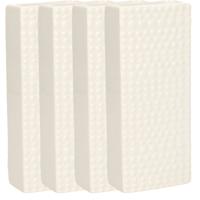 Waterverdamper - 4x - creme wit - keramiek - 400 ml - radiatorbak luchtbevochtiger - 7,4 x 17,7 cm