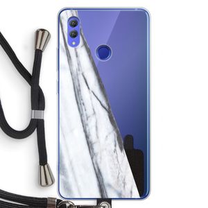 Gestreepte marmer: Honor Note 10 Transparant Hoesje met koord