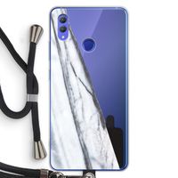 Gestreepte marmer: Honor Note 10 Transparant Hoesje met koord