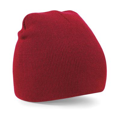 Beechfield Beanie Wintermuts - rood - warme gebreide muts - volwassenen - 100% polyacryl