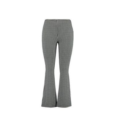 MS Mode Plus Size geruite flared legging zwart/wit