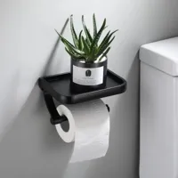 SmartHold Luxe - Aluminium Toiletrolhouder met Telefoonplankje