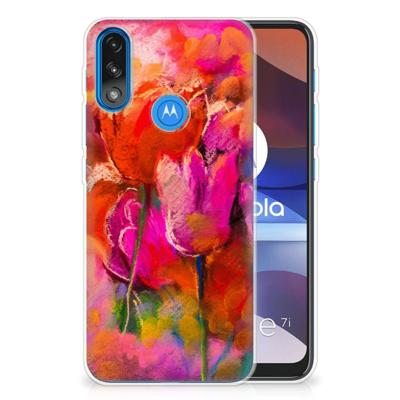 Smartphone hoesje Motorola Moto E7/E7i Power Tulips Smartphone hoesje Motorola Moto E7/E7i Power Tulips