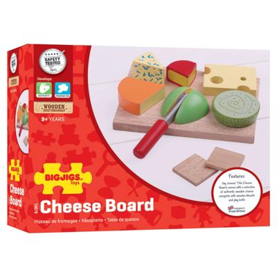 Bigjigs houten kaasplank,10dlg.
