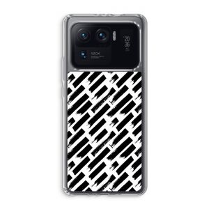 Zwarte vegen: Xiaomi Mi 11 Ultra Transparant Hoesje