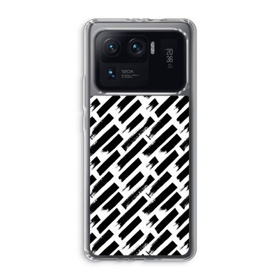 Zwarte vegen: Xiaomi Mi 11 Ultra Transparant Hoesje