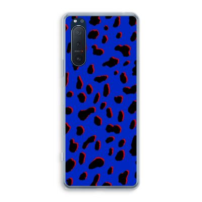 Blue Leopard: Sony Xperia 5 II Transparant Hoesje