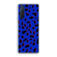 Blue Leopard: Sony Xperia 5 II Transparant Hoesje
