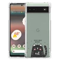 Google Pixel 6A Stevig | Bumper Hoesje | Cat Good Day