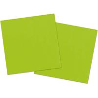 Folat Feest Servetten - 20x - groen - 33 x 33 cm - papier - lunch/diner servetjes