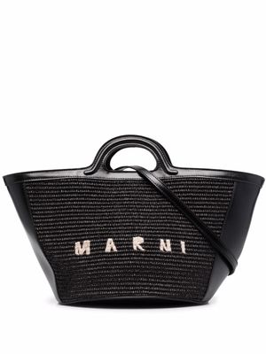 Marni sac à main Tropicalia à logo brodé - Noir