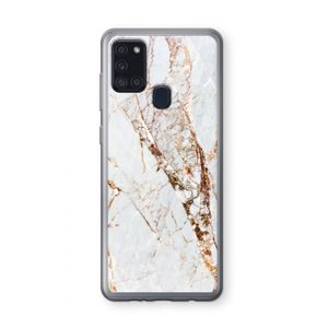 Goud marmer: Samsung Galaxy A21s Transparant Hoesje