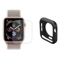 Hat Prince Apple Watch Series SE (2022)/SE/6/5/4 Volledige beschermingsset - 44 mm - Zwart