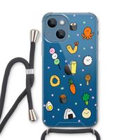 Happy bento friends: iPhone 13 Transparant Hoesje met koord