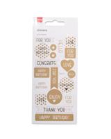 HEMA Stickervellen goud 15.5x8 - 5 stuks