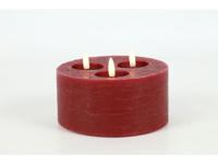 Ledkaars Lyon ro 15x15x10 cm rood - Countryfield