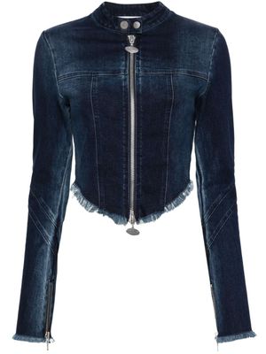 CANNARI CONCEPT veste en jean à bords francs - Bleu