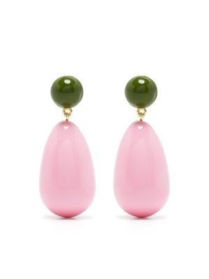 Eshvi boucles d'oreilles pendantes à modèle bicolore - Rose