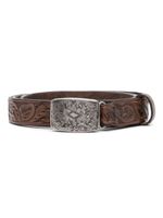 Polo Ralph Lauren ceinture Coleman embossée en cuir - Marron