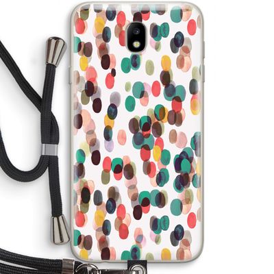 Tropical Dots: Samsung Galaxy J7 (2017) Transparant Hoesje met koord